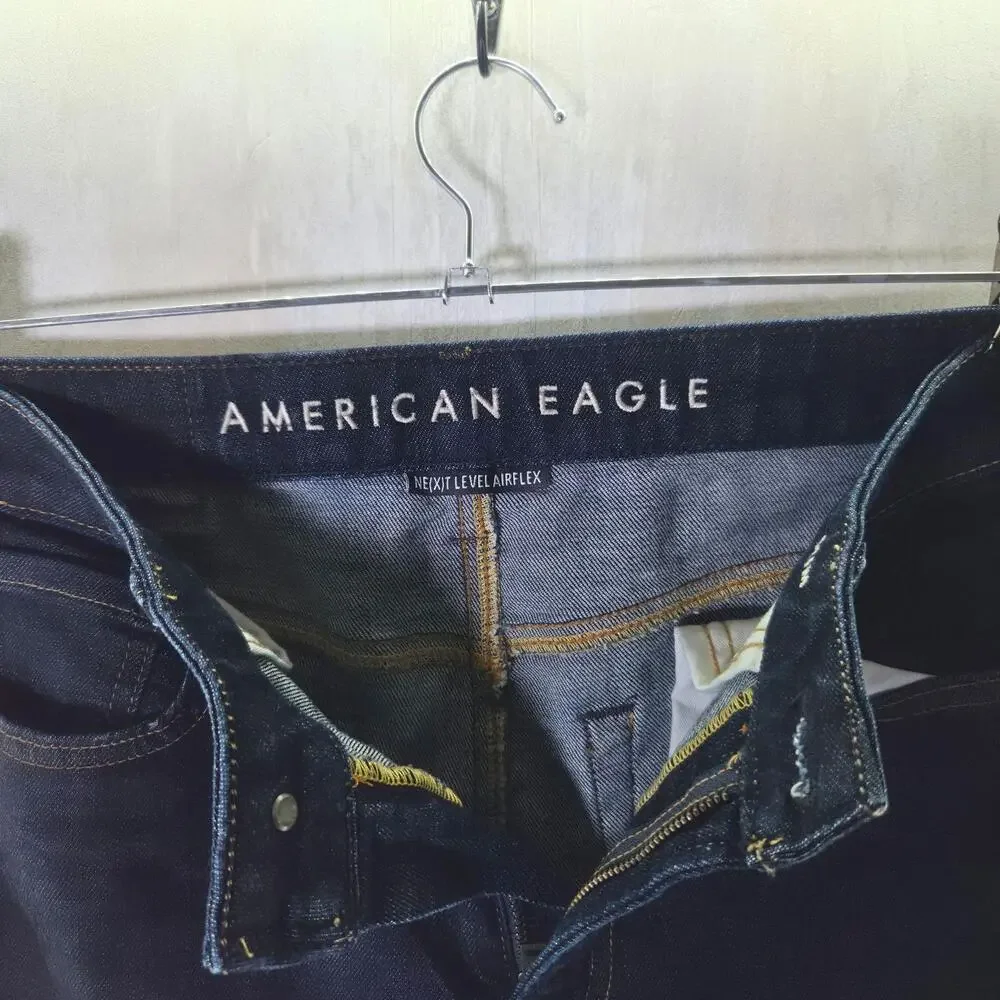 American Eagle Jeans Mens 30x30 Dark Wash Blue Denim Slim Next Level Airflex